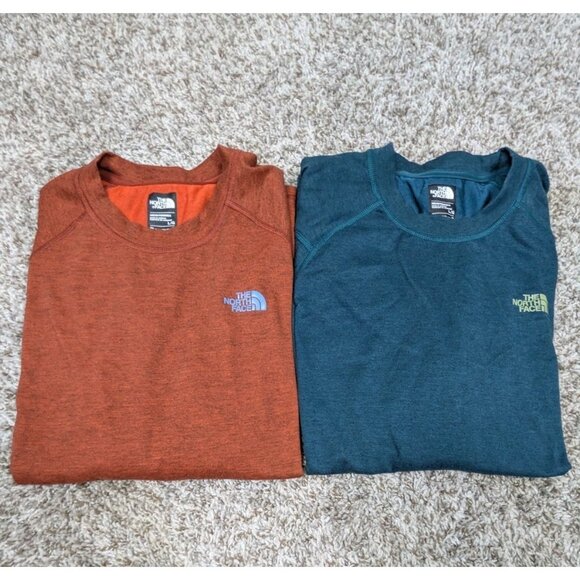 Lot Of 2 The North Face Shirt Mens Large Long Sleeve FlashDry Outdoor Hiking - Picture 1 of 10